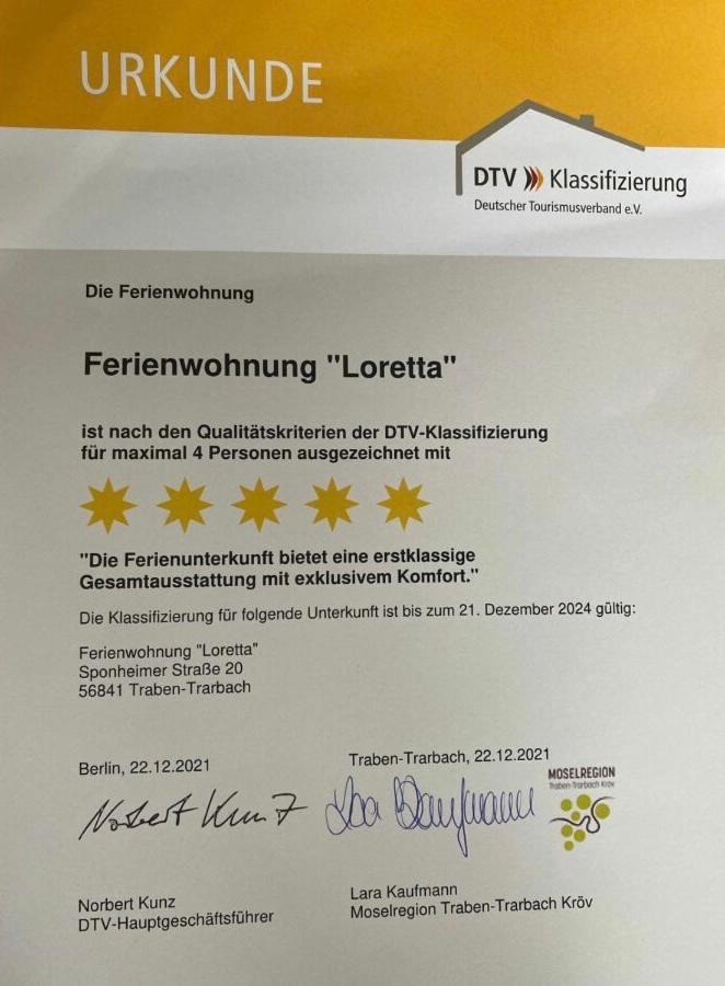 Ferienwohnung Loretta Traben-Trarbach Dış mekan fotoğraf